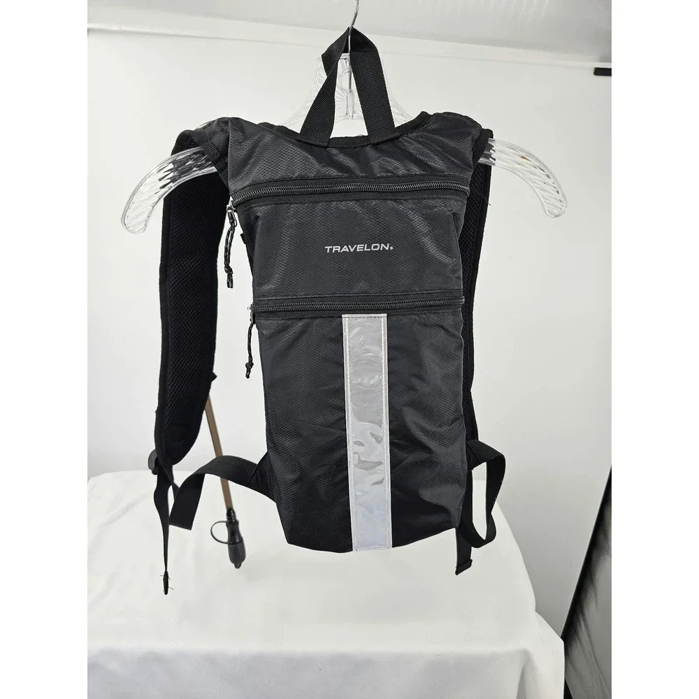 Travelon Hydration Backpack Black Ripstop 2LWater Bladder Reflective Hiking Pack